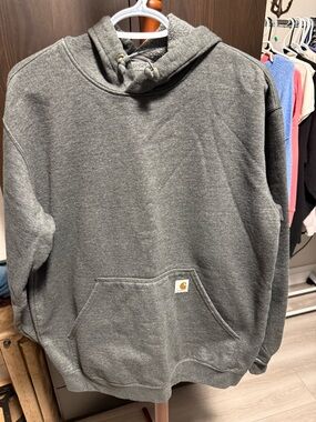 Carhartt Men's Charcoal Gray Hooded Pullover Sweatshirt